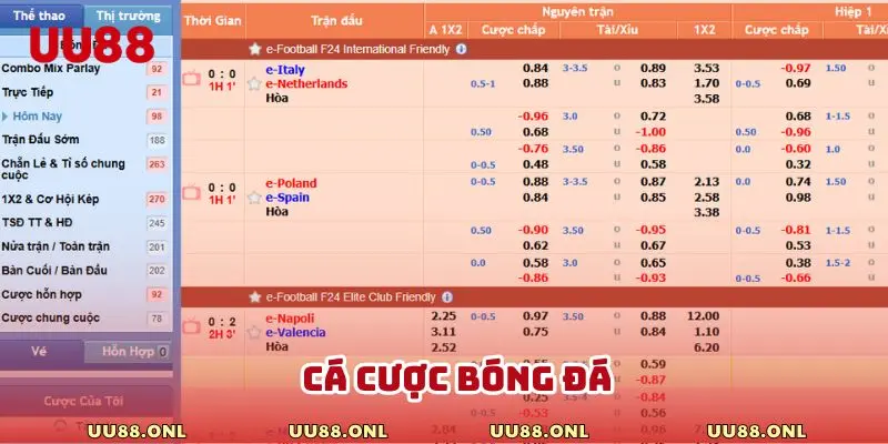 Đặt cược bóng đá SBO đã quá quen thuộc đối với khách hàng
